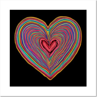 Colorful heart design | Posters and Art